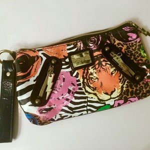 BETSEY JOHNSON Betseyville Tiger Clutch Purse
